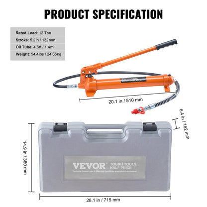 12 ton hydraulisk domkraft luftpump lyft ram kroppsram Porta Power Repair Kit