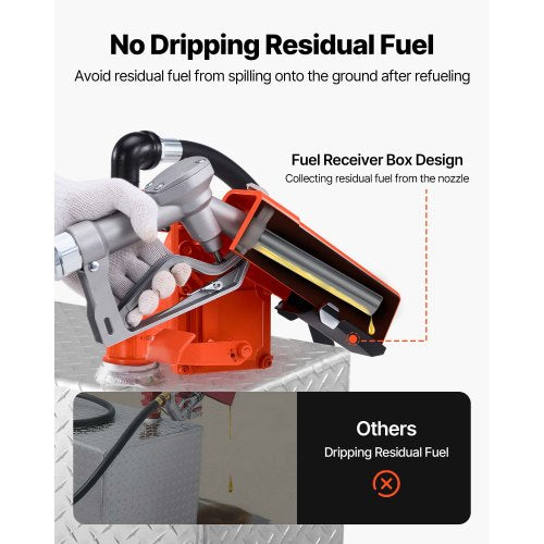 Explosion-proof fuel transfer pump, flow rate 76 l/min, power 1/4 hp 186 W, 12 V DC fuel transfer pump, with manual nozzle, exhaust and suction pipe, suitable for gasoline, diesel and kerosene | EU