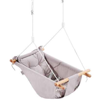 Canvas Hammock Swing 3 Positions Baby Swing 5-Point Harness Indoor Outdoor
