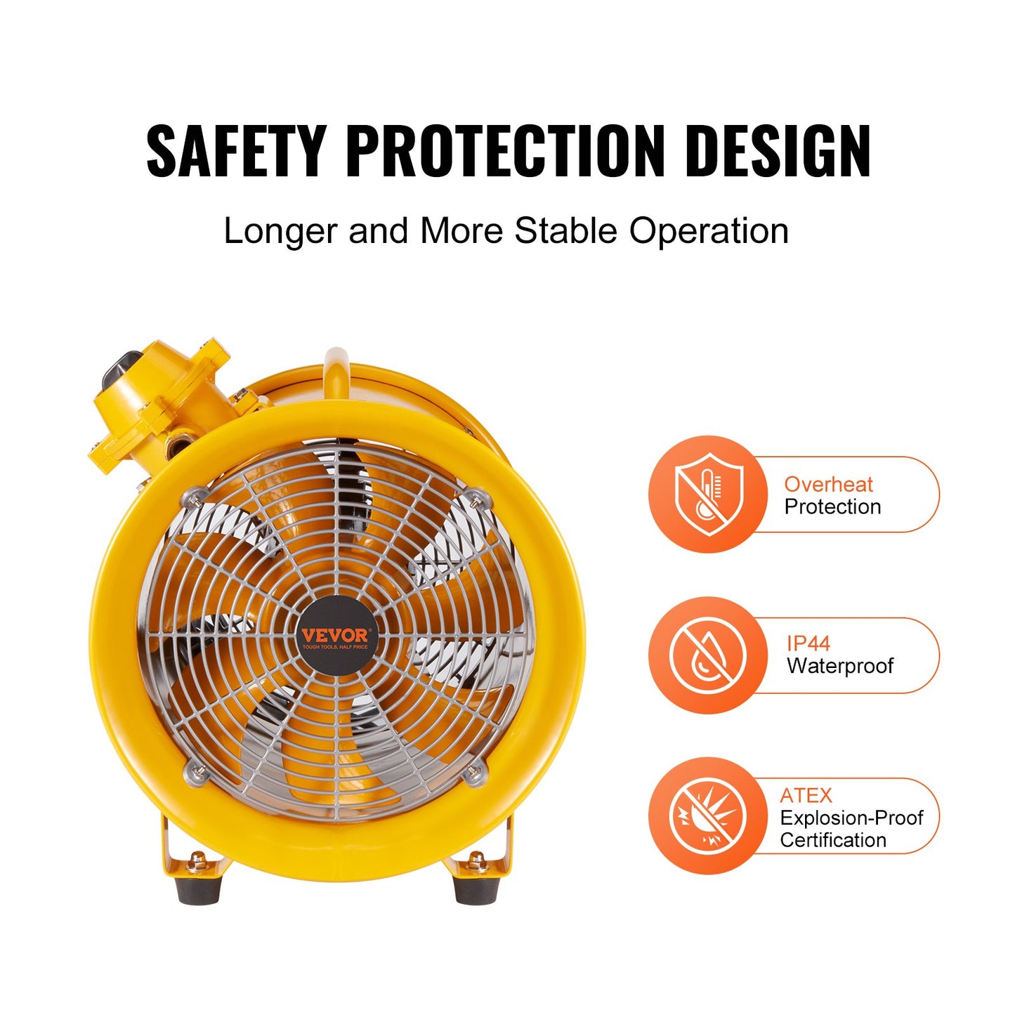 304.8mm Blower Fan Portable 3m Power Cord Ventilator Industrial