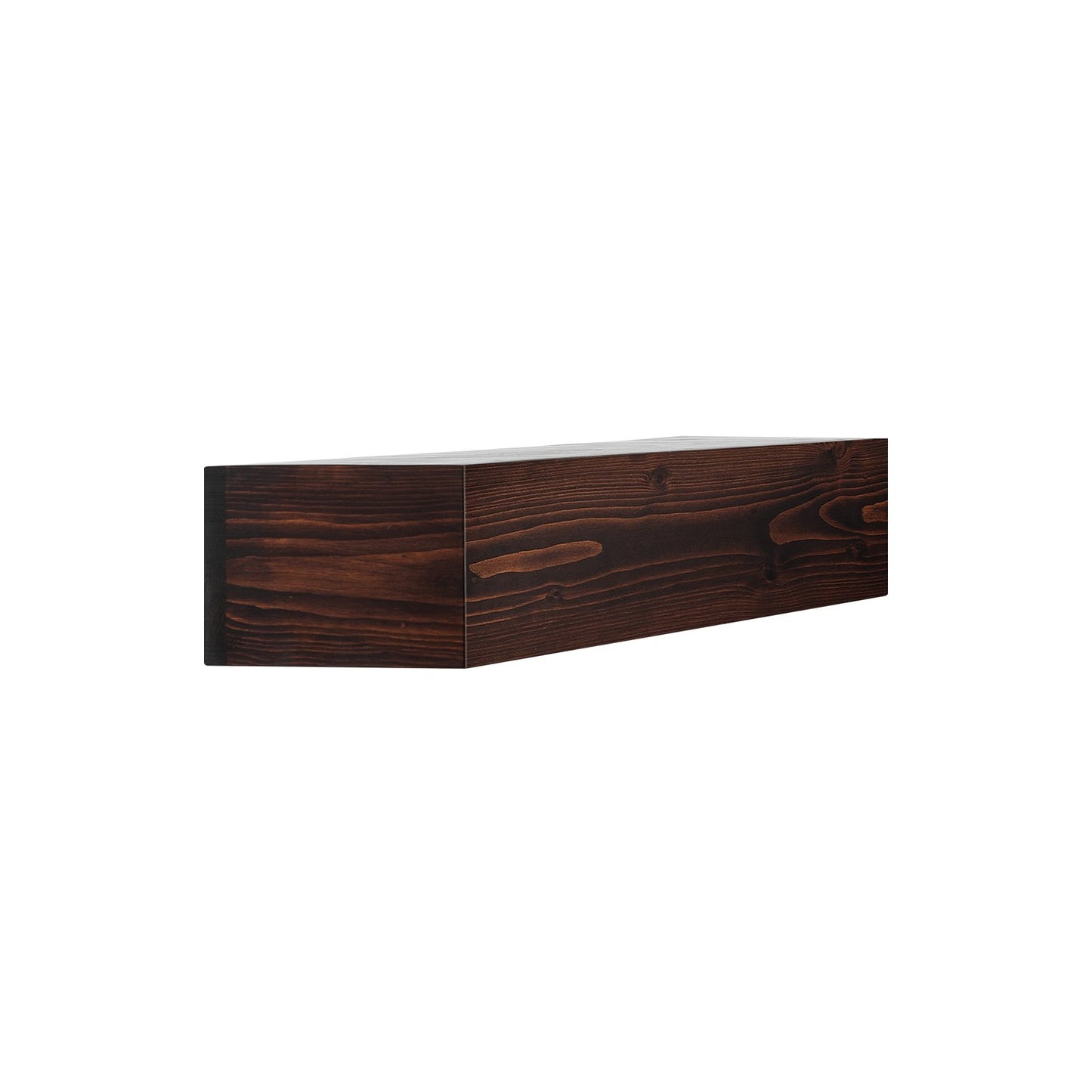 Kaminsims-Holzregal, schwebend, rustikaler Kaminsims, 152,4 cm, Braun
