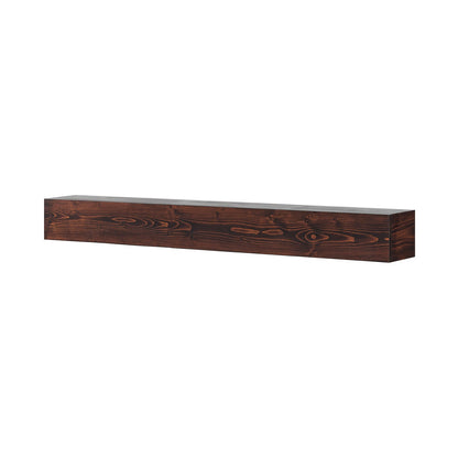 Kaminsims-Holzregal, schwebend, rustikaler Kaminsims, 152,4 cm, Braun