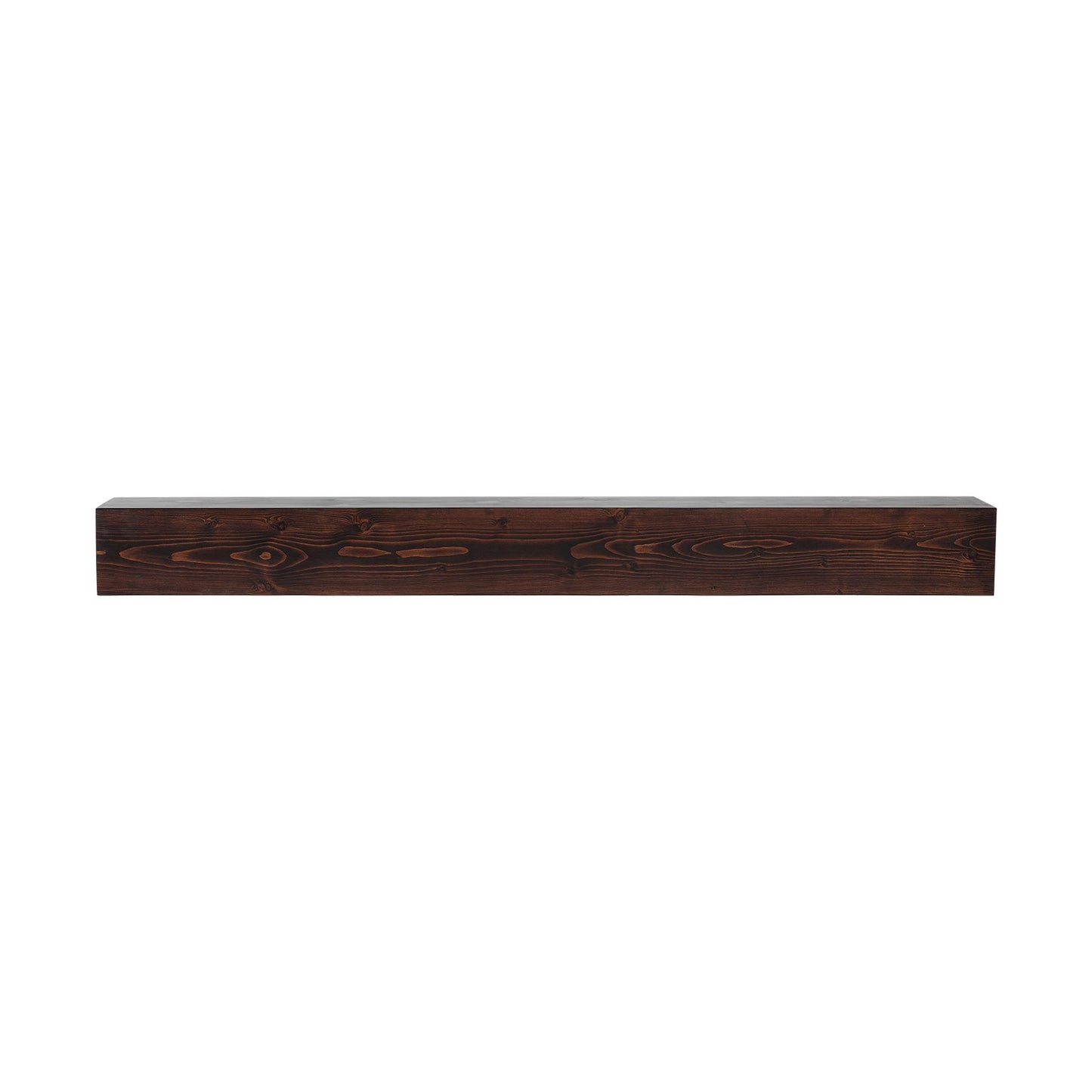 Kaminsims-Holzregal, schwebend, rustikaler Kaminsims, 152,4 cm, Braun