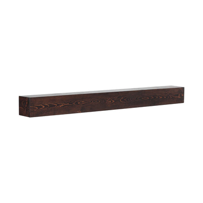 Kaminsims-Holzregal, schwebend, rustikaler Kaminsims, 183 cm, Braun
