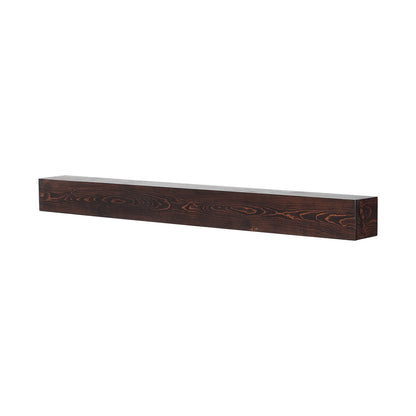 Kaminsims-Holzregal, schwebend, rustikaler Kaminsims, 183 cm, Braun