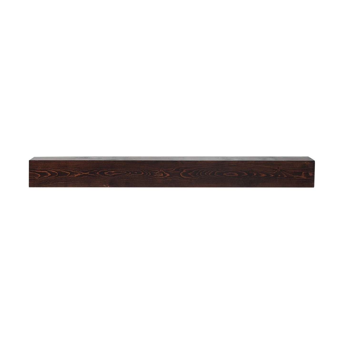 Kaminsims-Holzregal, schwebend, rustikaler Kaminsims, 183 cm, Braun