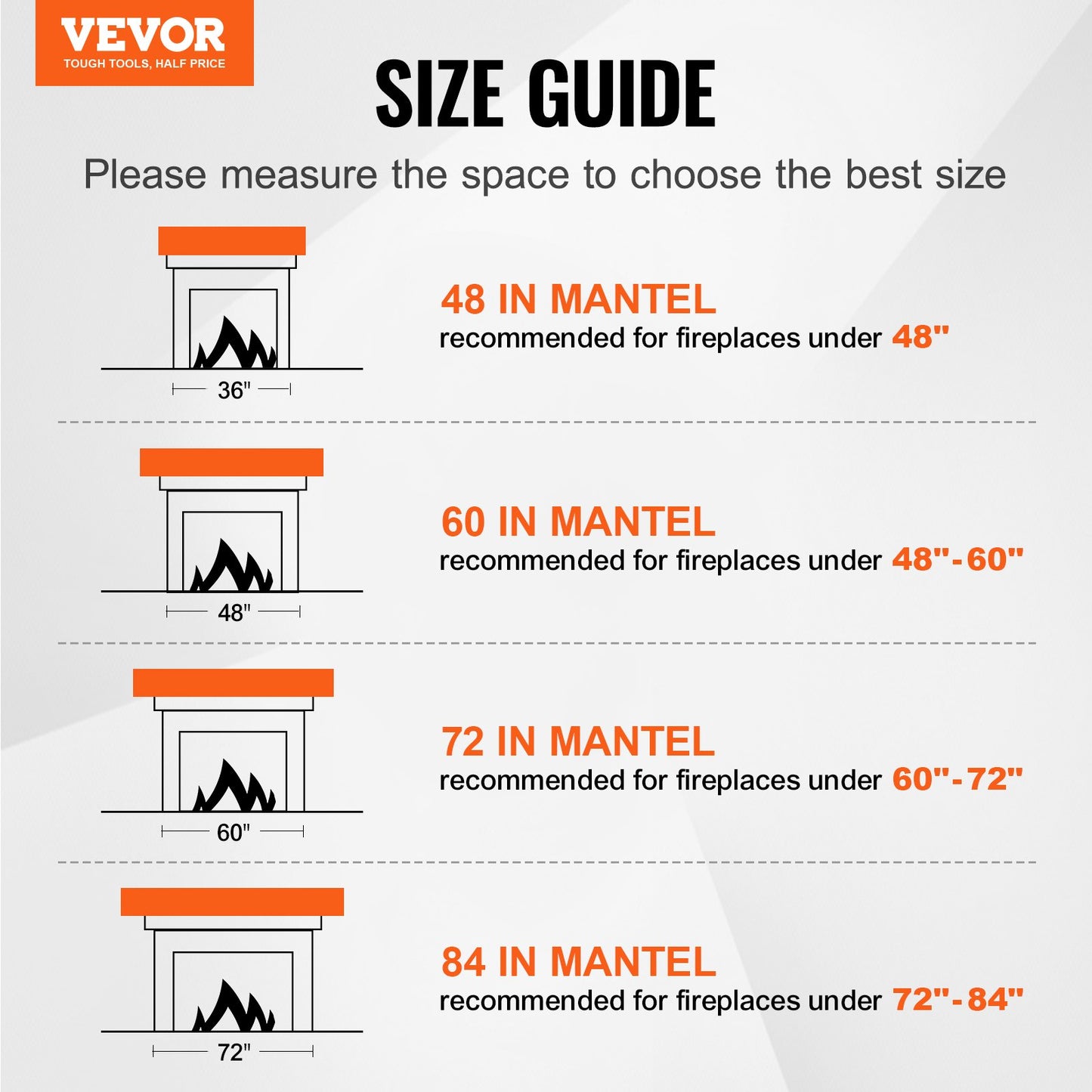 Fireplace Mantel Wooden Shelf Floating Rustic Fireplace Mantel 84" Brown