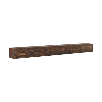 Fireplace Mantel Wooden Shelf Floating Rustic Fireplace Mantel 84" Brown