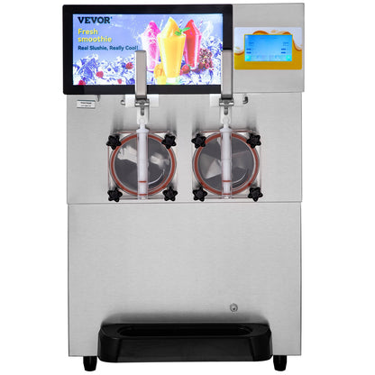 8L / 2,1 Gal dubbelskål kommersiell Slushy Machine Margarita Smoothie Frozen Drink