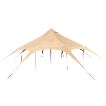 Canvas tält, 4 säsonger 5 m/16,4 fot klocktält, canvas tält för camping med kaminjack, andningsbart jurttält för upp till 8 personer, familjecamping utomhusjaktfest