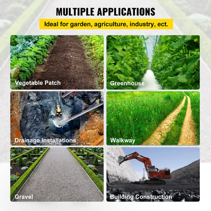 3FTx50FT Premium Weed Control Fabric Heavy Duty 5OZ, Woven Weed Control Fabric, High Permeability Good for Bed, Geotextile Fabric for Underlayment, Polyethylene Ground Cover