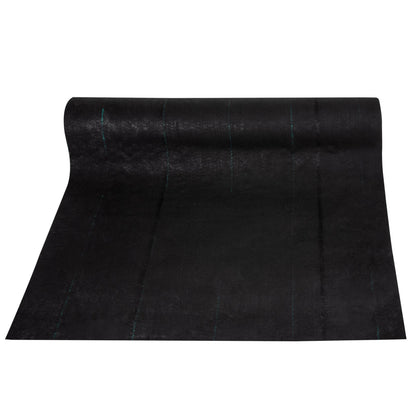 Unkrautvlies für den Garten, 160 g, strapazierfähiges Landschaftsgewebe, 1,22 m x 30,44 m, Unkrautblocker für Bodenbedeckung im Garten, gewebtes Geotextilgewebe für Landschaftsbau, Gartenarbeit, Unterlage, Schwarz