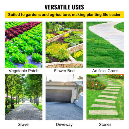 Weed Barrier Landscape Fabric, 5 x 250 Feet, 5 Oz Premium Woven Ground Cover Heavy Duty PP Material and Easy Installation, Single Layer for Outdoor Garden, Lawn, Driveway, Black