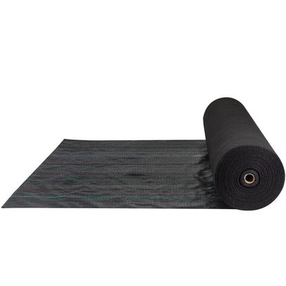 Weed Barrier Landscape Fabric, 5 x 250 Feet, 5 Oz Premium Woven Ground Cover Heavy Duty PP Material and Easy Installation, Single Layer for Outdoor Garden, Lawn, Driveway, Black