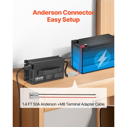 36V 18A litiumbatteriladdare 43.8V AC-DC LiFePO4 smart laddare för husbil