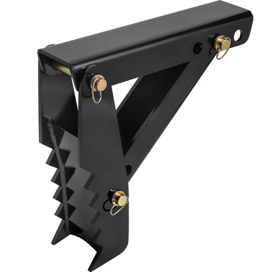 18\" Backhoe Bucket Thumb, 1/2\" Tooth Thickness Heavy Duty Excavator Thumb, Black Steel Welded Thumb Attachment with 12mm Bolt-On Design Adjustable Mechanical Thumb for Excavator/Backhoe