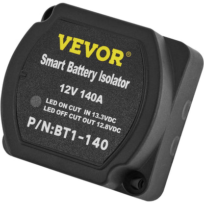 Split Charge Relay Kit, 6mtr 12V, Automatisk Dual Battery Isolator Kit med 140AMP Voltage Sense Relay VSR, kompatibel med RV Marine Car Vehicle Lastbil Husvagn Husvagn Yacht ATV UTV Båtar Verkstad