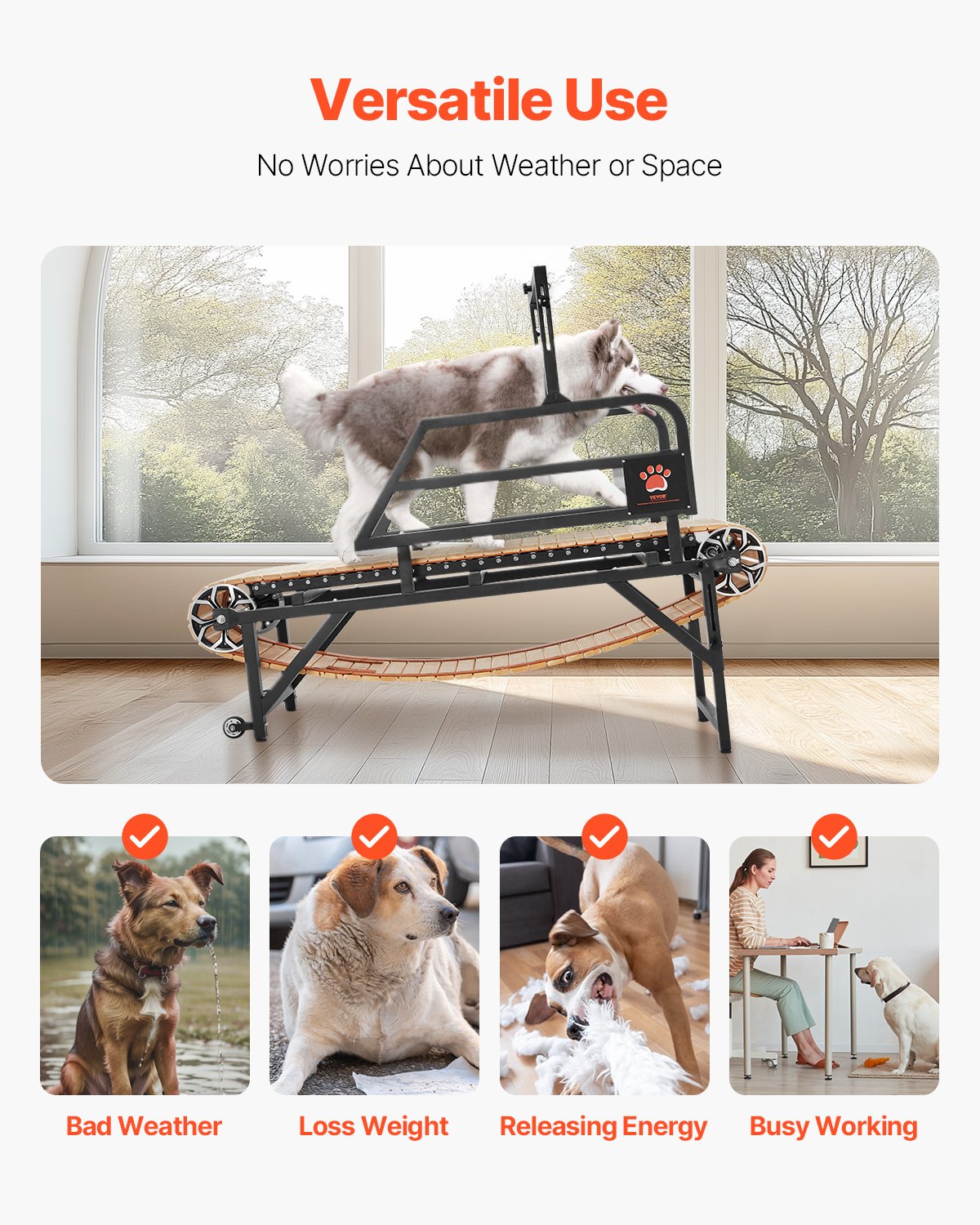 Dog treadmill for large dogs up to 220 lbs indoor running machine for pets