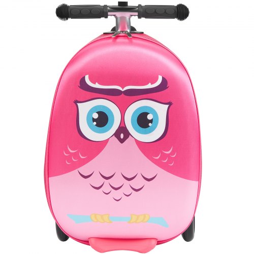Kinderreisetasche mit Rollgepäck, 20 Zoll, Roller und Flash-Räder, rosa