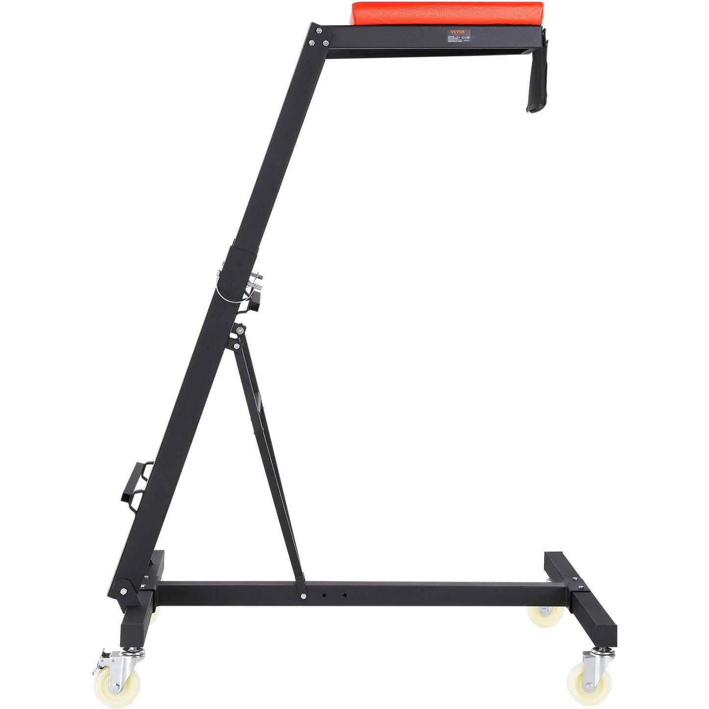 Rollbrett für Autos, mit einstellbarer Höhe von 126 bis 190 cm, 181 kg Tragkraft, hohes Rollbrett, 4 Lenkrollen, robustes, faltbares Rollbrett für Autoreparatur und -wartung
