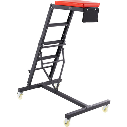 Rollbrett für Autos, mit einstellbarer Höhe von 126 bis 190 cm, 181 kg Tragkraft, hohes Rollbrett, 4 Lenkrollen, robustes, faltbares Rollbrett für Autoreparatur und -wartung