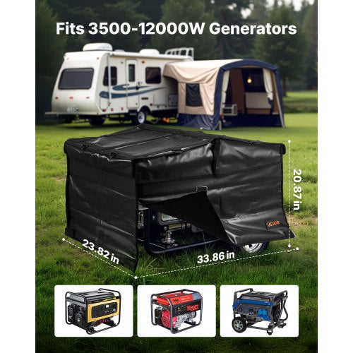 Generatorskydd Universellt Vattentätt Skydd 420D För 3500-12000W 34x24x21in