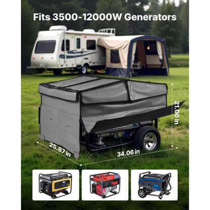 Generatorskydd Universellt Vattentätt Skydd 420D 34x26x21in för 3500-12000W