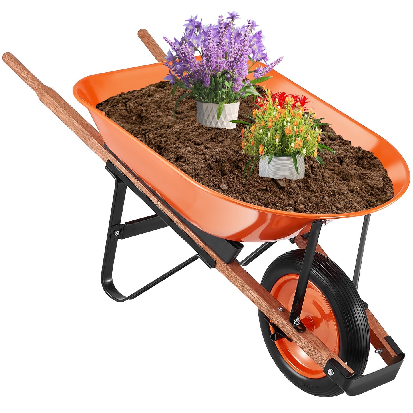 Schubkarrenwagen Einrad-Gartenkipper 330 lbs Yard Utility Cart