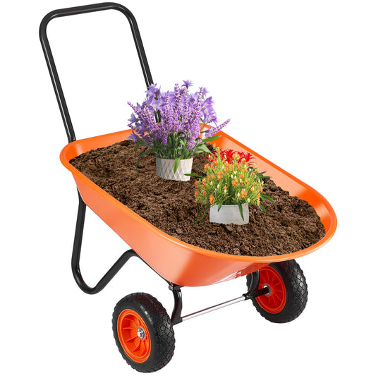 Skottkärravagn 2 hjul Trädgårdsdumpvagn 397 lbs Yard Utility Cart