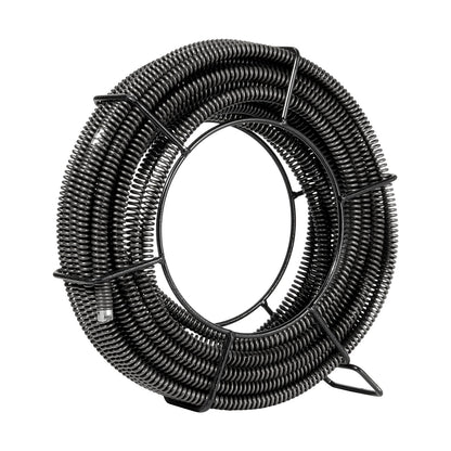 Sectional Drain Cleaning Cable 66FTx5/8In &amp; 7 Cutters for 0.8"-3.9" Pipe