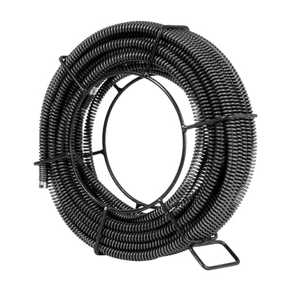 Sectional Drain Cleaning Cable 66FTx5/8In &amp; 7 Cutters for 0.8"-3.9" Pipe