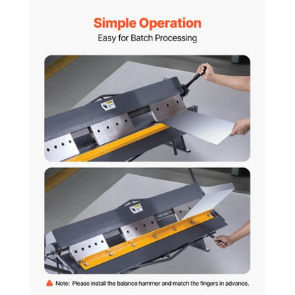 48 inch box and pan brake 0-135° 16 Ga sheet metal bending brake 16 fingers | EU