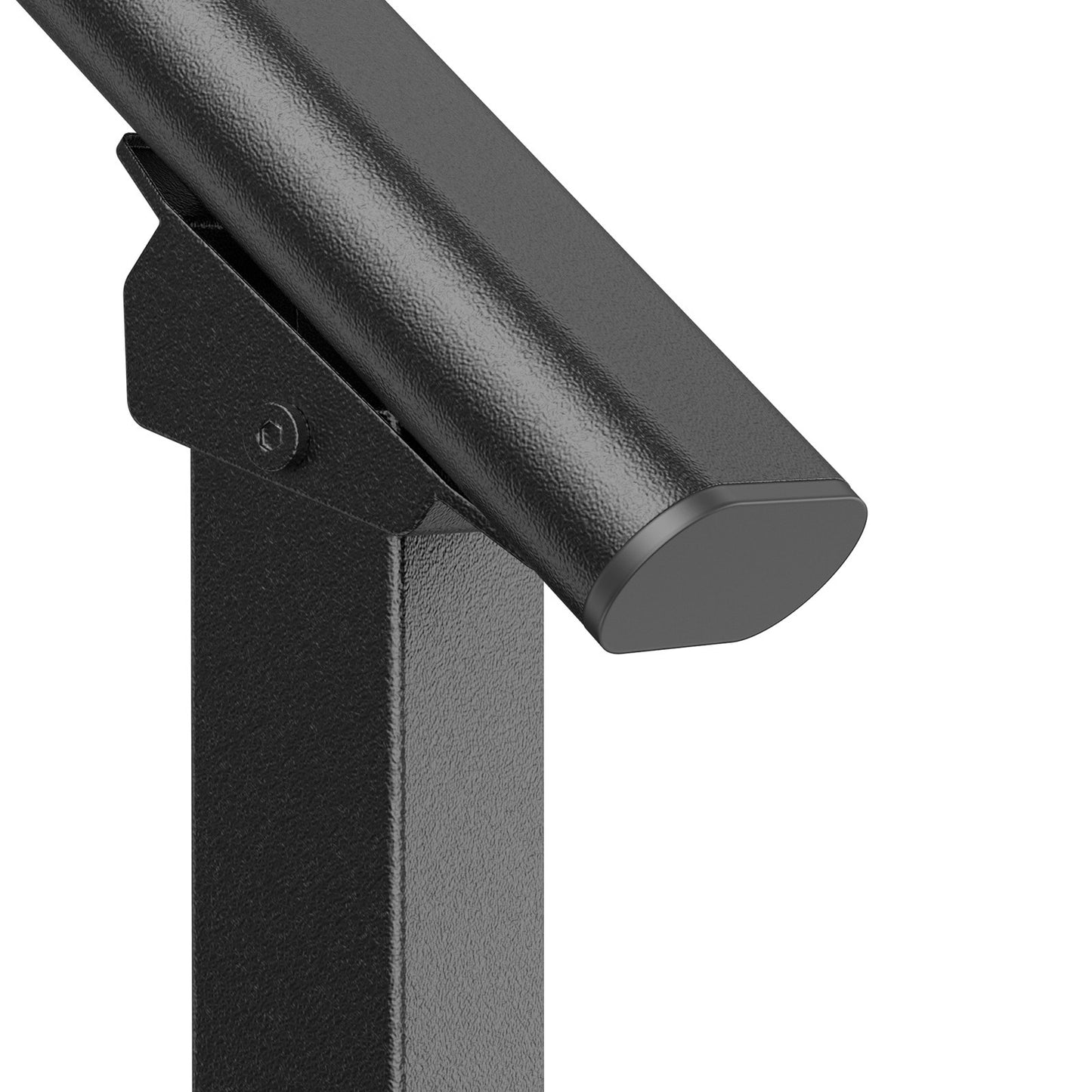 2 PCS 2-3 Handrails for Outdoor for Seniors Porch Deck Black Square Tube