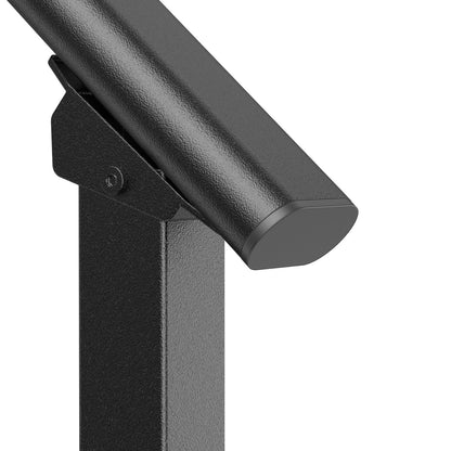 2-3 Outdoor Handrails for Seniors Porch Deck Black Square Tube Steel