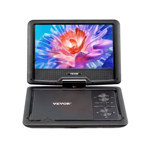 Tragbarer DVD-Player, 256 mm HD-Schwenkbildschirm, 4 Stunden Akkulaufzeit