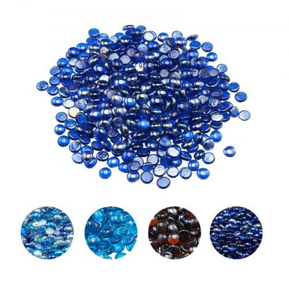 20 LBS Fire Glass 3/4-Inch Fire Glass Stones for Fireplace Cobalt Blue | EU