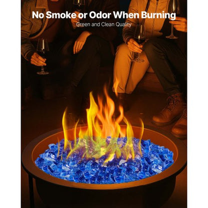 14.5 kg fire glass 1.25 cm fire glass stones for fireplace, cobalt blue | EU