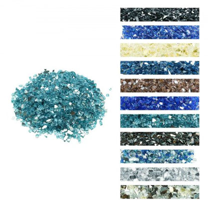 4.5 kg fire glass 1.25 cm fire glass stones for fireplace Aqua blue | EU