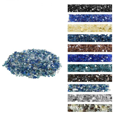 4.5 kg fire glass 1.25 cm fire glass stones for fireplace, 3 colors | EU