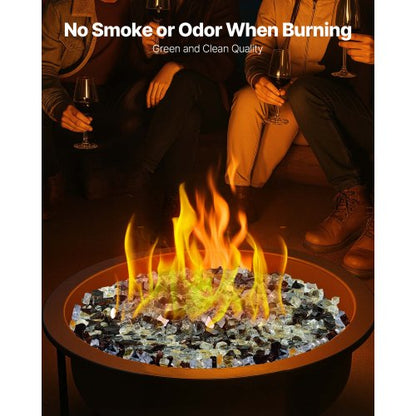 4.5 kg fire glass 1.25 cm fire stones for fireplace, copper, gold, clear | EU