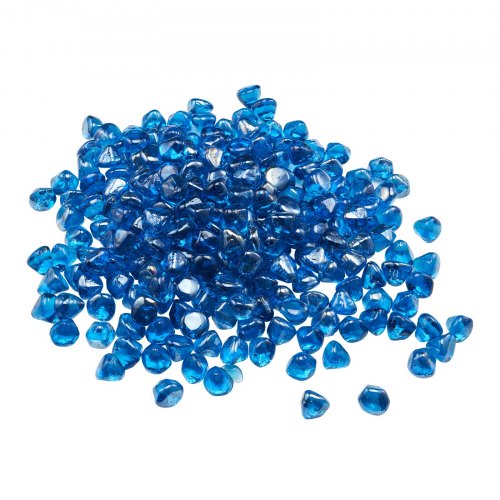 4.5 kg fire glass 2.5 cm fire glass stones for fireplace, Caribbean blue | EU