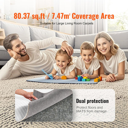 Non-slip carpet gripper 8' x 10' carpet mat 0.24" thick for all floors