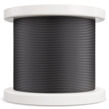 T316 kabel av rostfritt stål 1/8" 7x7 stålvajer 500 fot kabelräcke