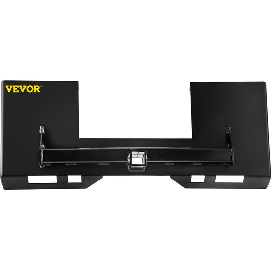 Universal Skid Steer Mount Plate 1/4" Tjock Skid Steer Plate Infästning 3000LBS Vikt Kapacitet Snabbfäste Platt Stål Adapter Laddare Lätt att svetsa eller bulta till olika tillbehör Svart