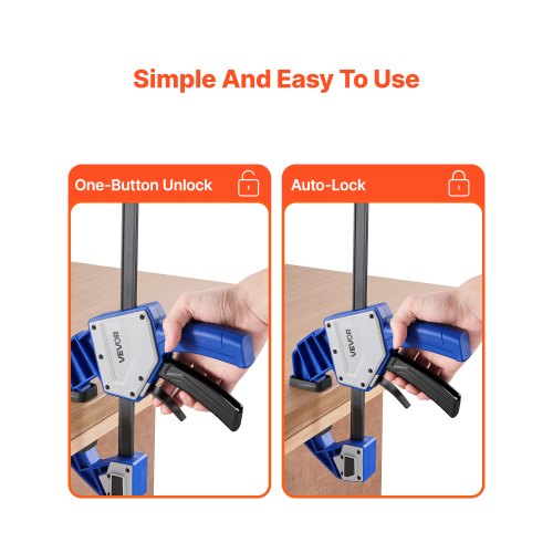 Träklämmor 2-pack 60,96 cm Enhandsklämma/Spridare 154 kg
