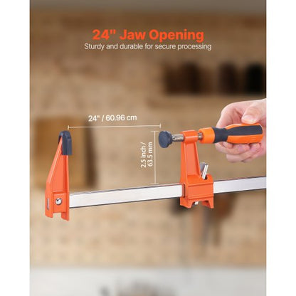 Träklämmor 2-pack 61 cm öppningsbar låsbar F-klämma gjutjärn