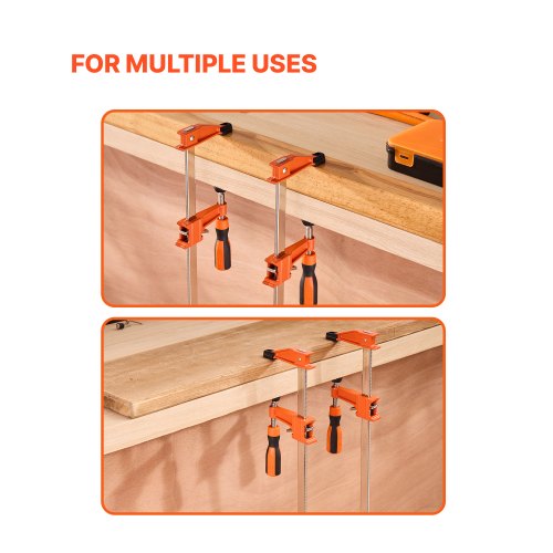 Träklämmor 2-pack 61 cm öppningsbar låsbar F-klämma gjutjärn