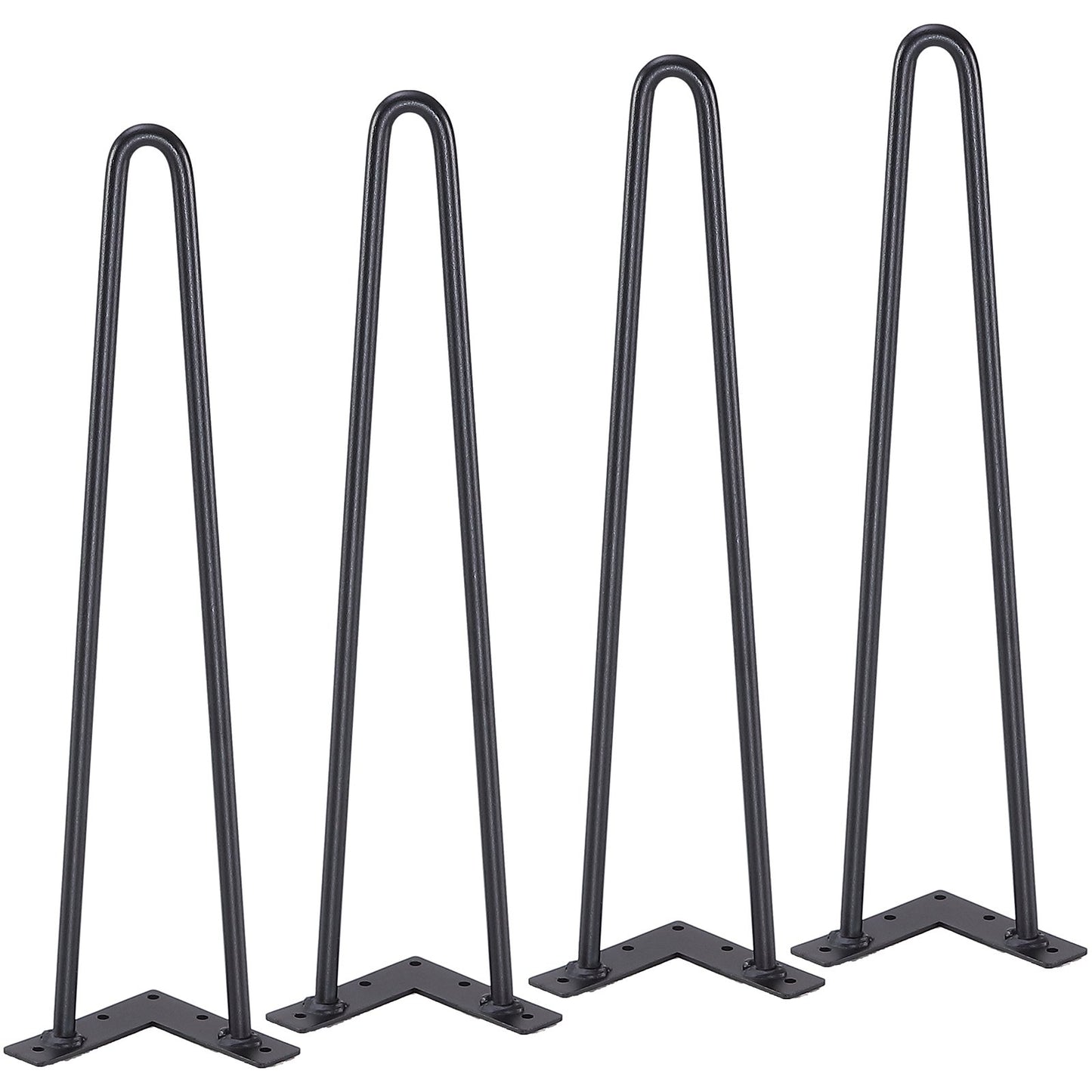 482.6MM Hairpin Furniture Legs, DIY Metal Projects for Nightstands, Coffee Tables, Desks, 226.8kg Load Capacity with Rubber Floor Protectors, Heavy Duty Metal, Sturdy Modern Table Legs, 4 Pcs.