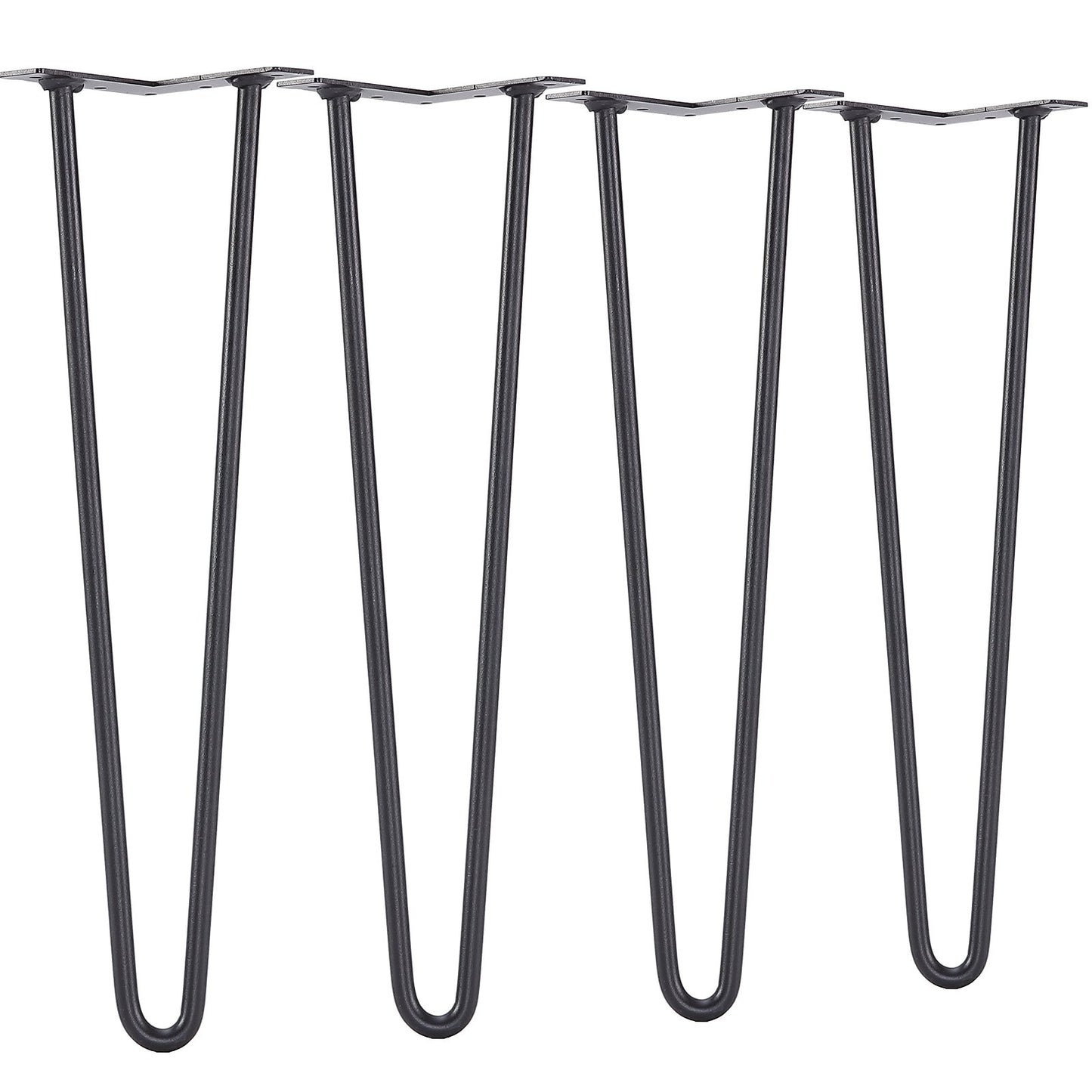 482.6MM Hairpin Furniture Legs, DIY Metal Projects for Nightstands, Coffee Tables, Desks, 226.8kg Load Capacity with Rubber Floor Protectors, Heavy Duty Metal, Sturdy Modern Table Legs, 4 Pcs.