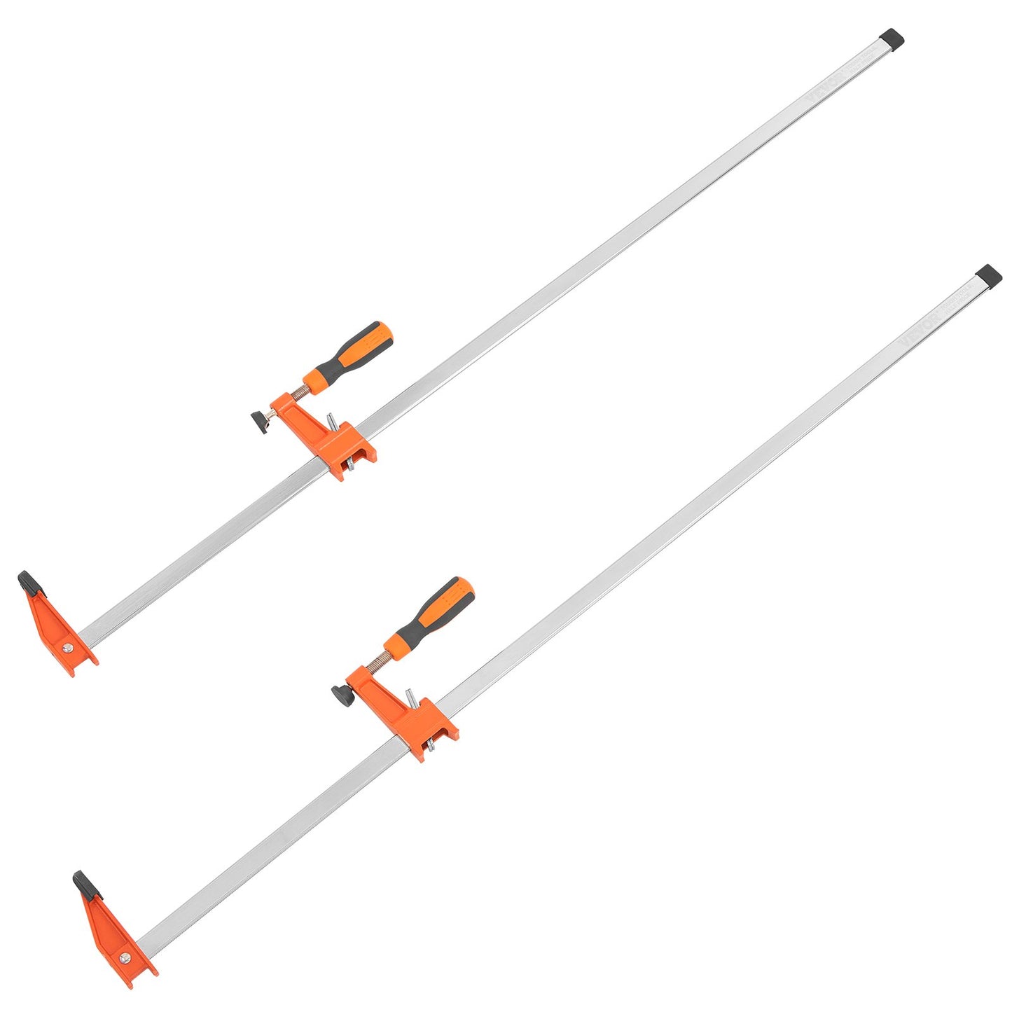 Stångklämmor för träbearbetning, 2-pack 36" klämma/spridare, snabbbytesklämma F-klämma med 600 lbs belastningsgräns, 2,5" halsdjup, gjutjärn och kolstål, träklämmor för träbearbetning av metallbearbetning